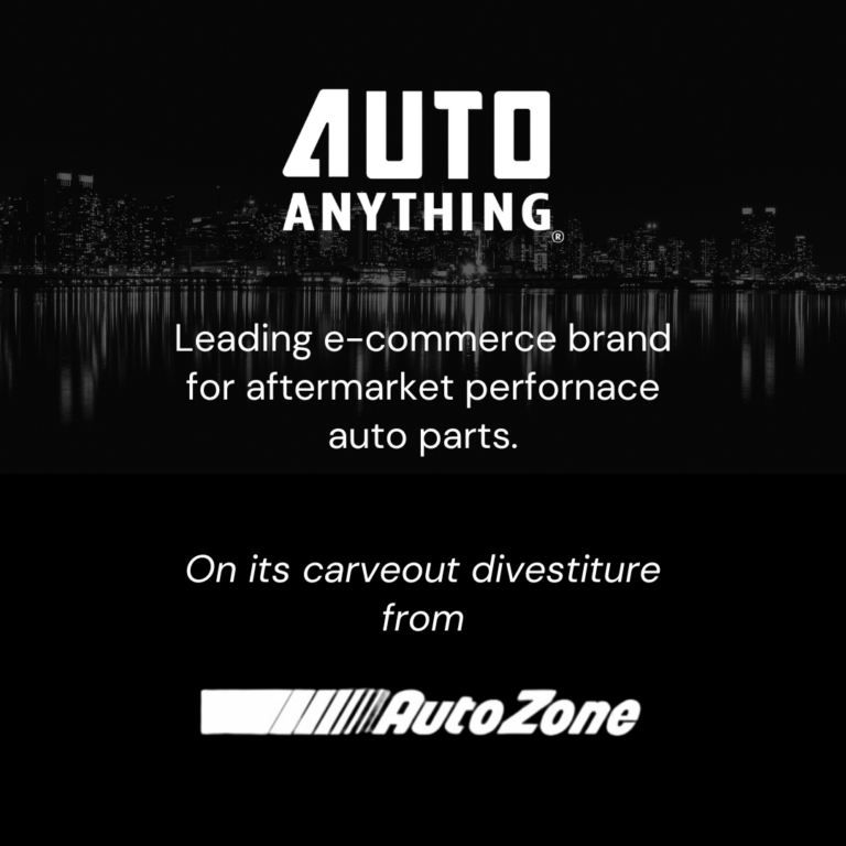 Autoanything Divestiture from AutoZone