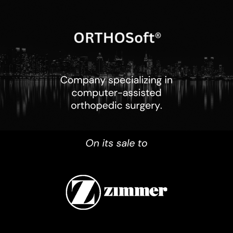 OrthoSoft ultimate sale to Zimmer